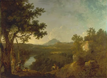 Uitzicht nabij Wynnstay, het landgoed van Sir Watkin Williams-Wynn, BT.